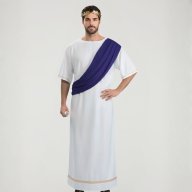 Disfraz Griego Túnica Morada Corta / Hombre Adulto
